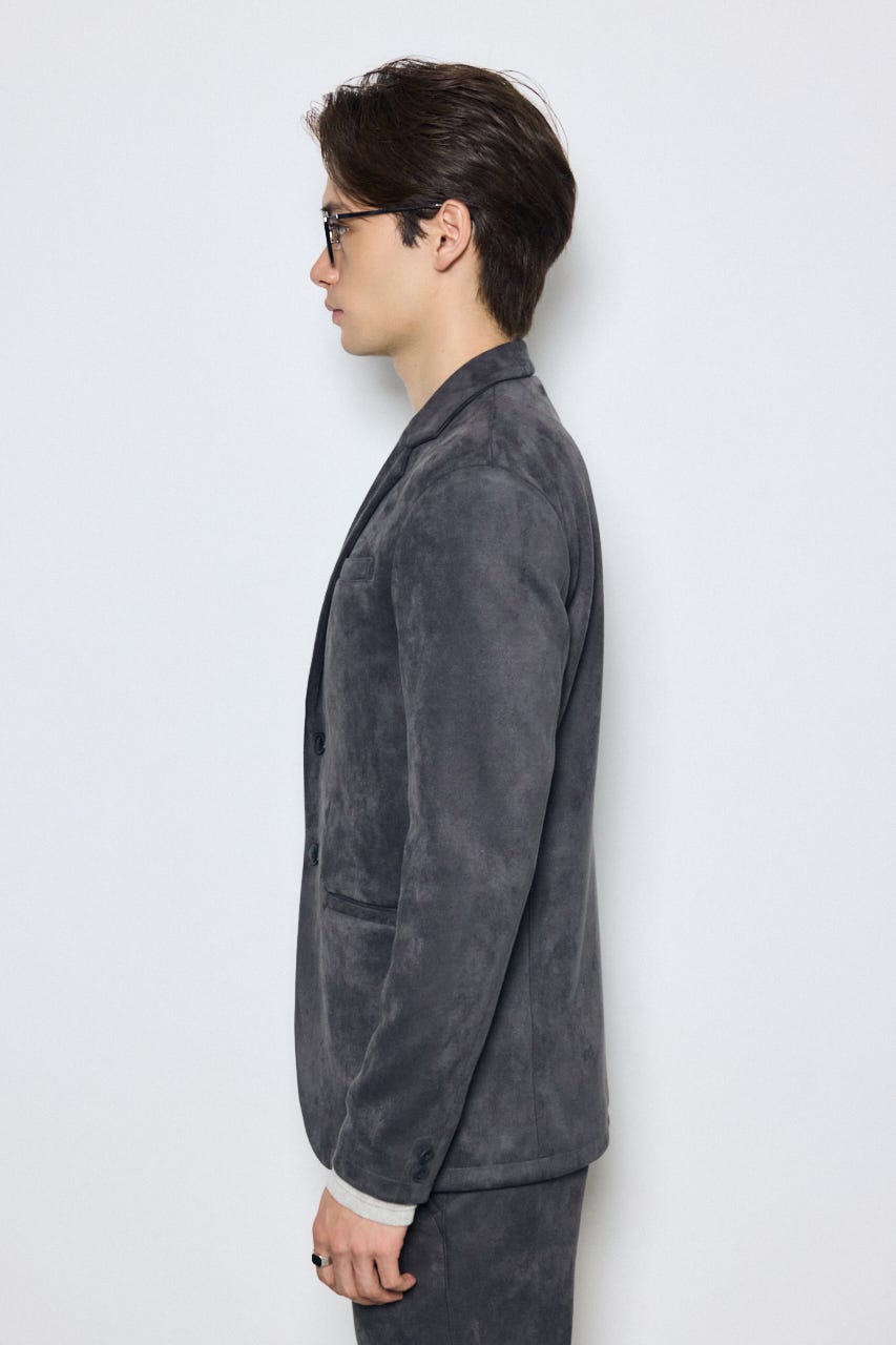 【AW先行アイテム】フェイクスエードジャケット GRY M