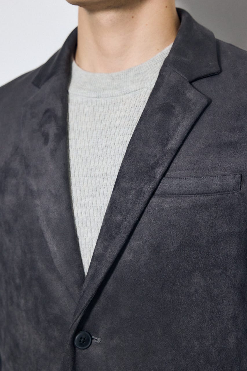 【AW先行アイテム】フェイクスエードジャケット GRY M