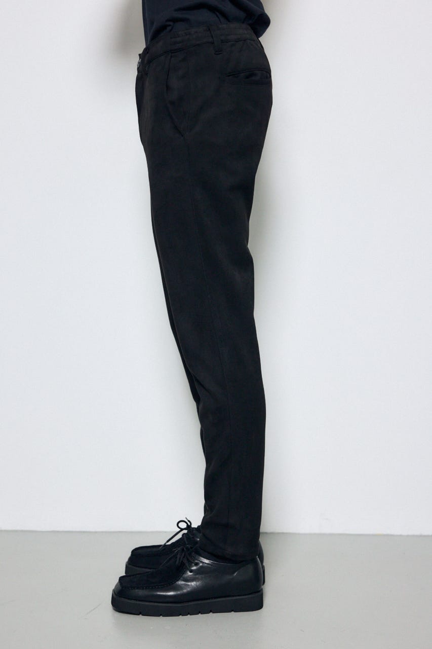 【AW先行アイテム】フェイクスエードパンツ BLK L