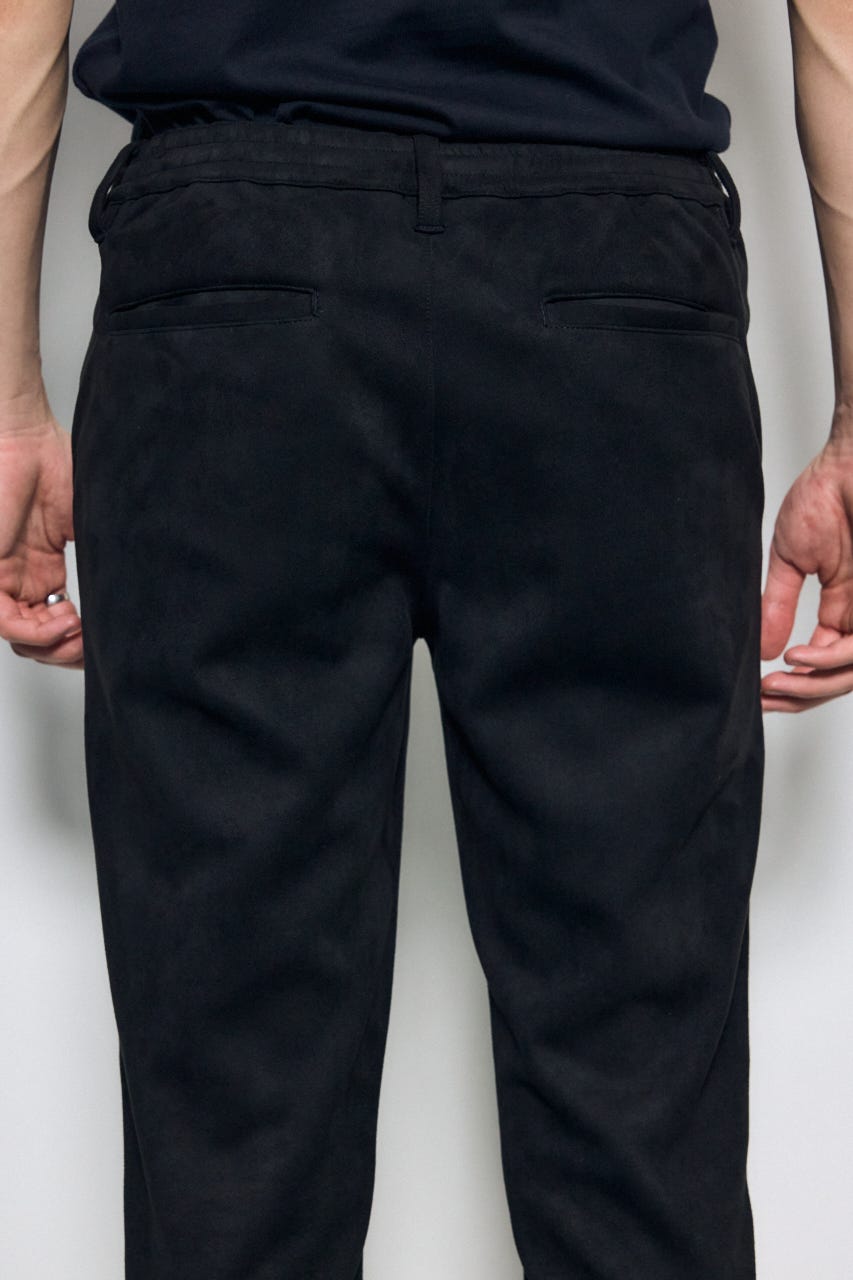 【AW先行アイテム】フェイクスエードパンツ BLK L