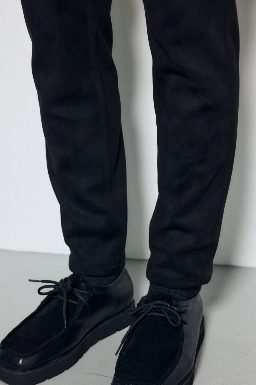 【AW先行アイテム】フェイクスエードパンツ BLK L