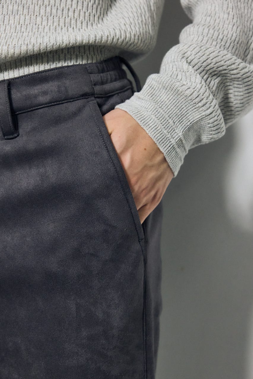 【AW先行アイテム】フェイクスエードパンツ GRY L