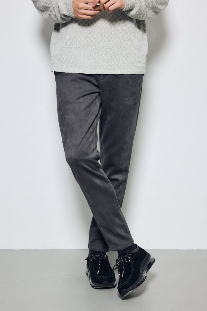 【AW先行アイテム】フェイクスエードパンツ GRY L