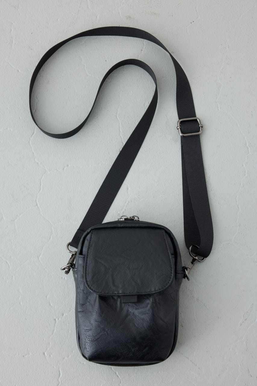 合皮サコッシュ BLK FREE