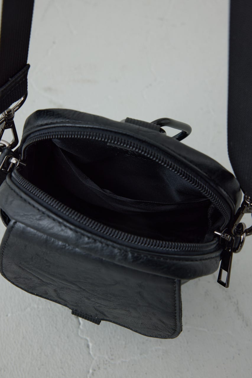 合皮サコッシュ BLK FREE