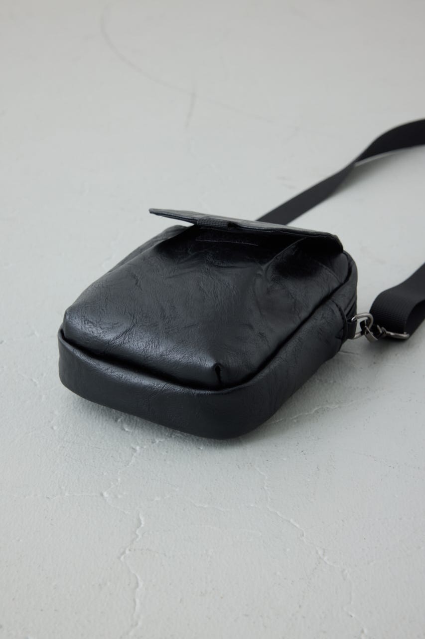 合皮サコッシュ BLK FREE