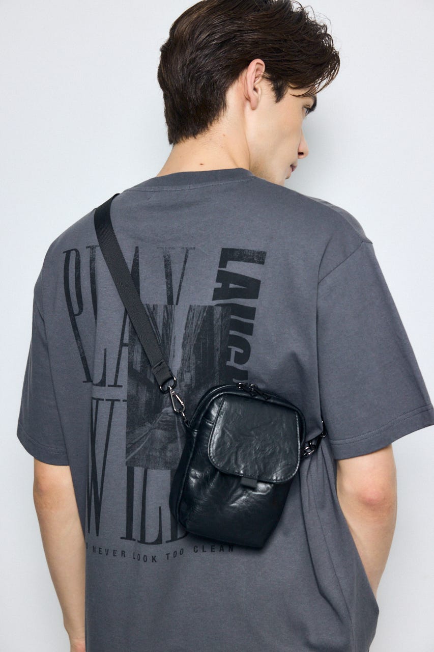 合皮サコッシュ BLK FREE