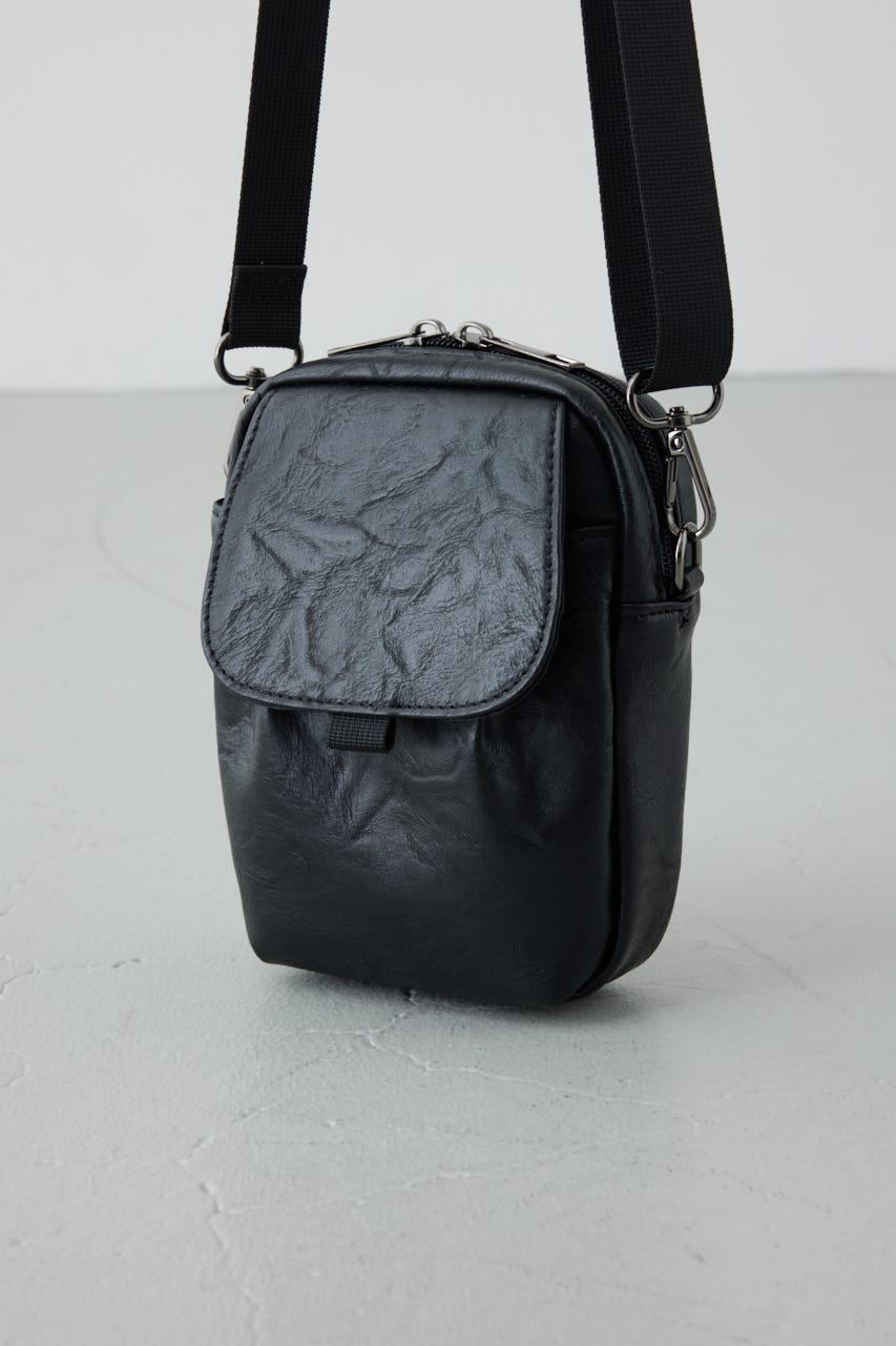 合皮サコッシュ BLK FREE