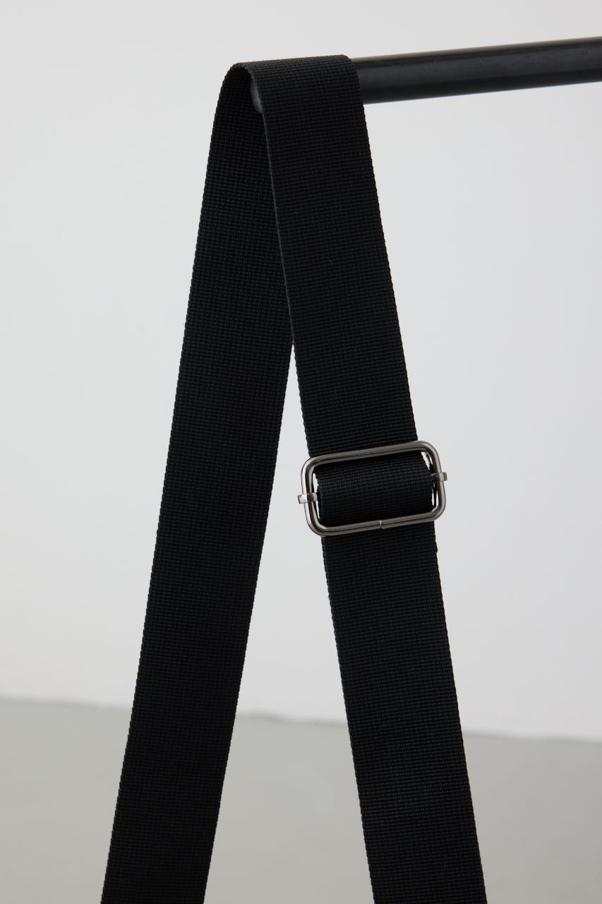 フェイクレザーフラップショルダーバッグ BLK FREE