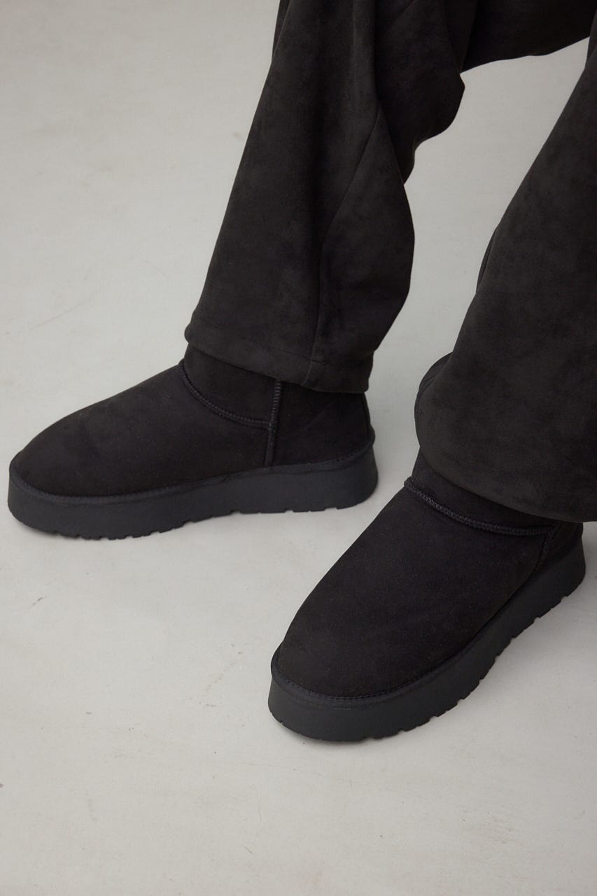 フェイクムートンショートブーツ BLK M