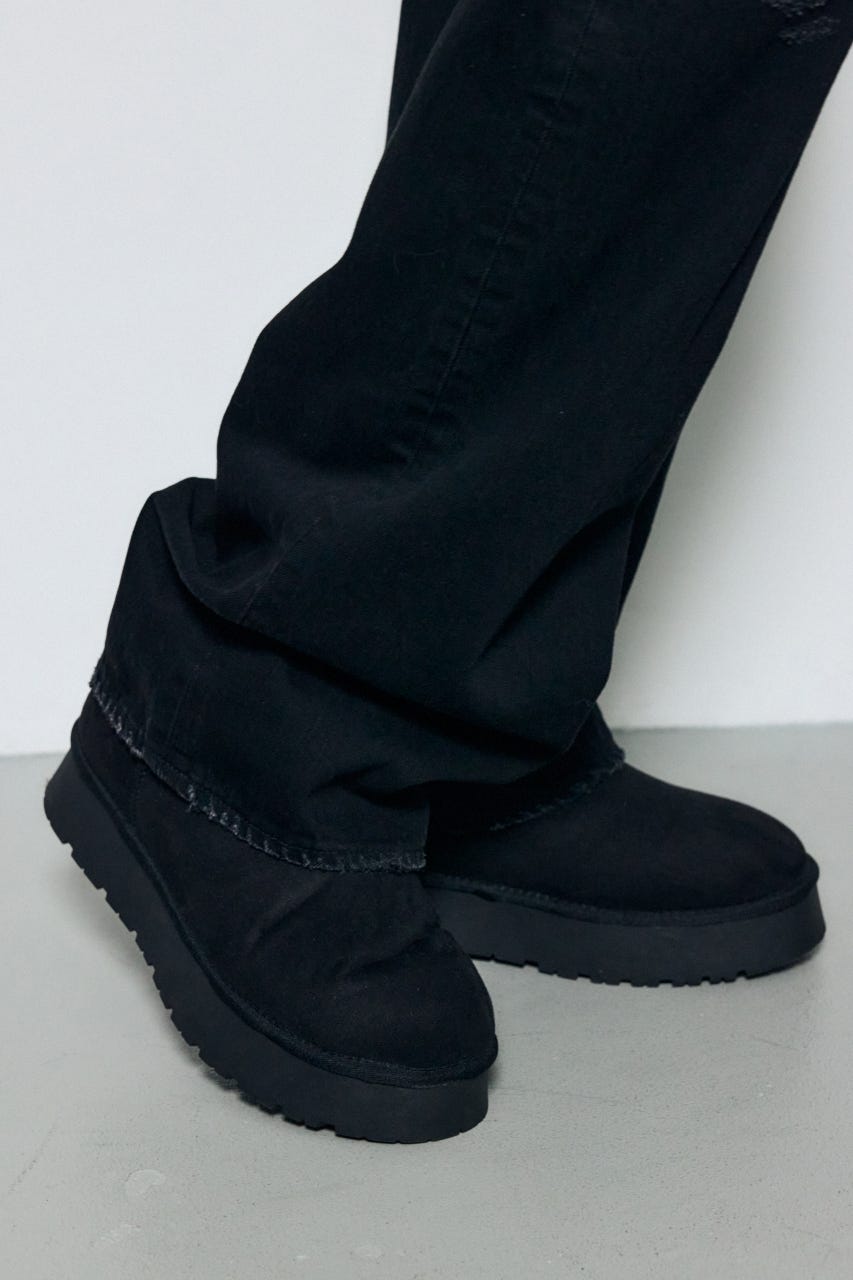 フェイクムートンショートブーツ BLK M