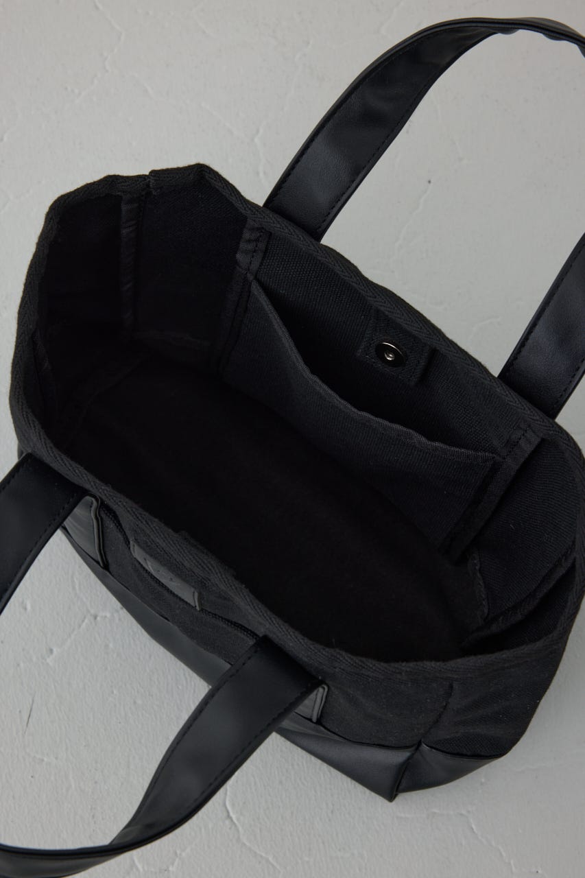 合皮切替ミニトートバッグ BLK FREE