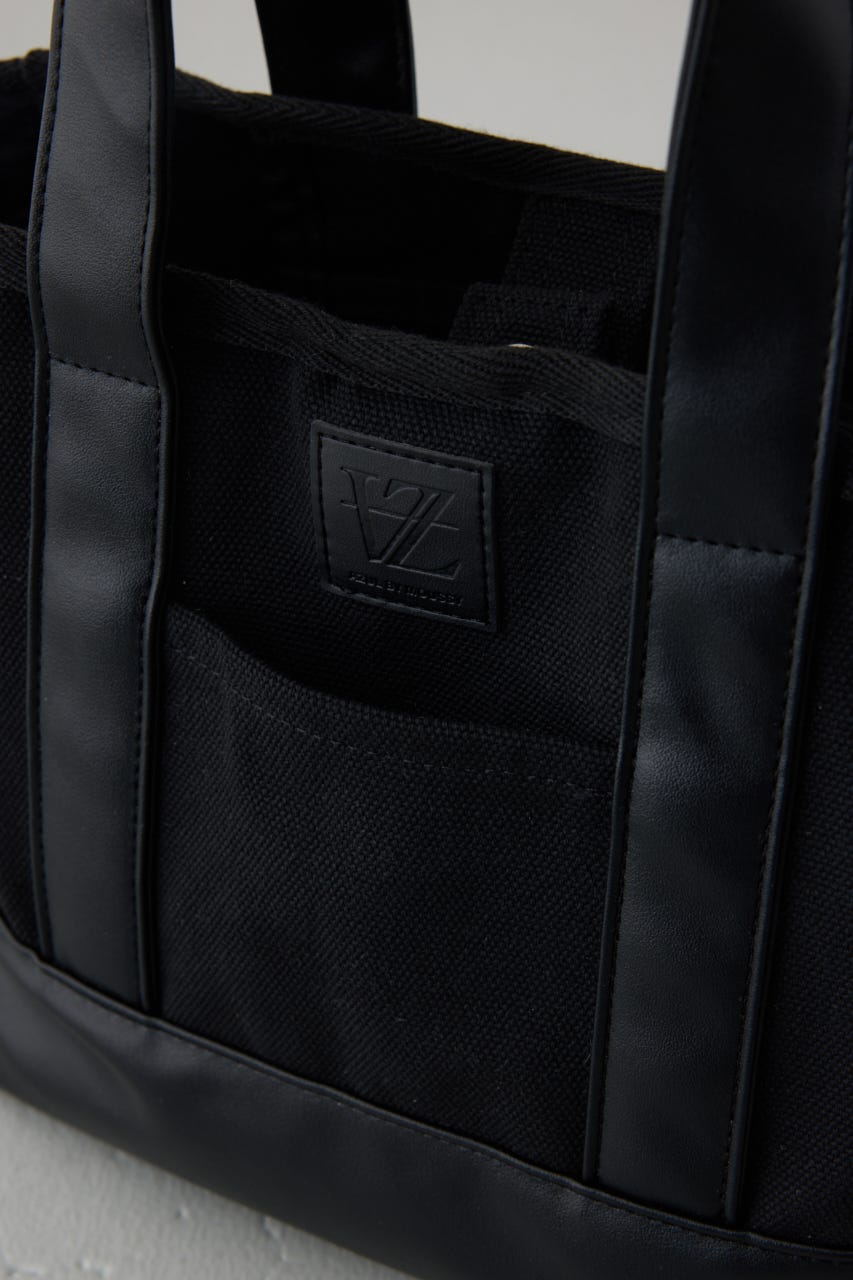 合皮切替ミニトートバッグ BLK FREE