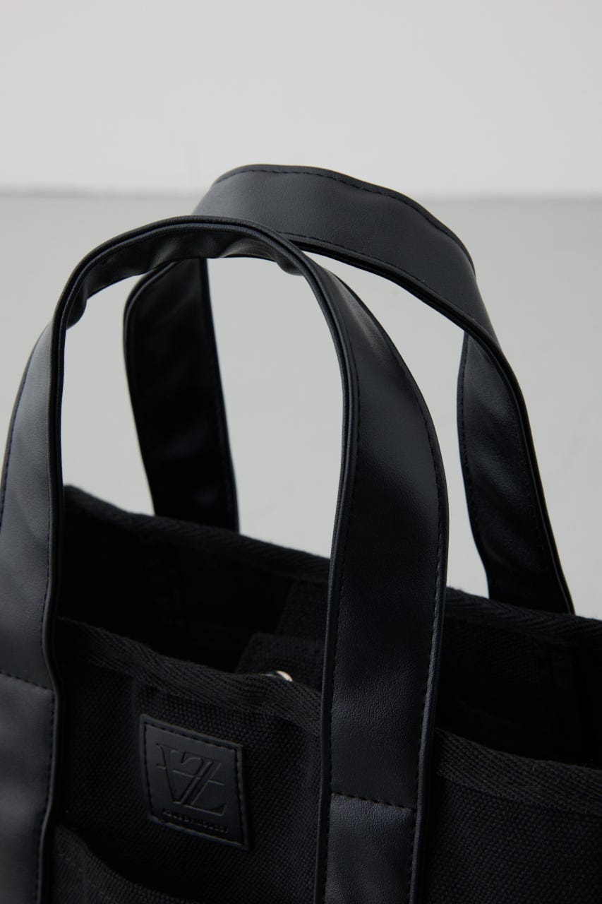合皮切替ミニトートバッグ BLK FREE