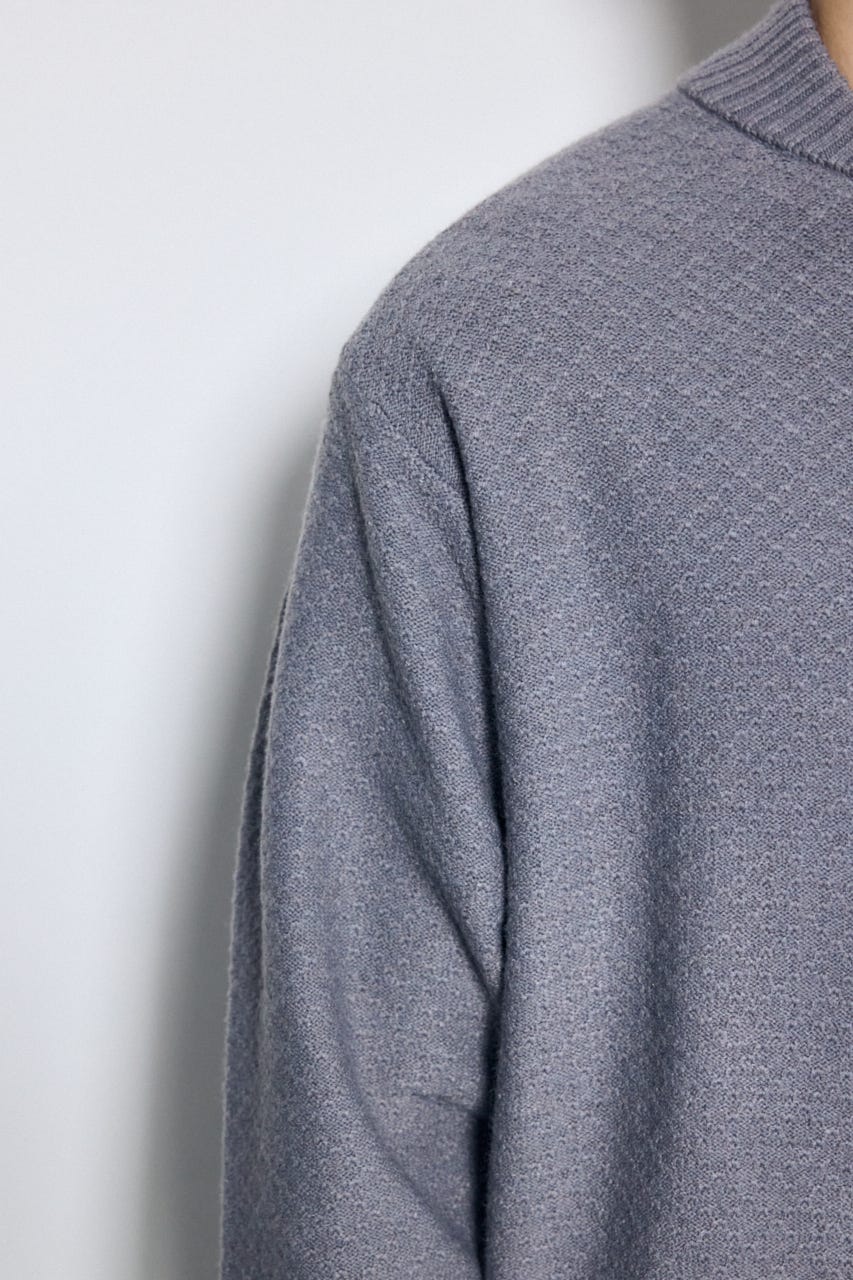 【AW先行アイテム】テクスチャーニットシップブルゾン L/GRY M