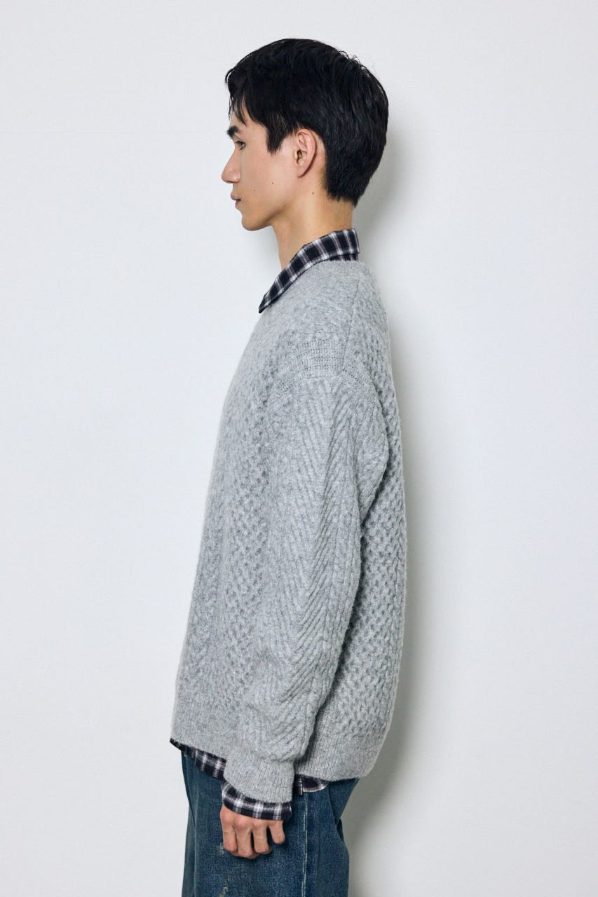AZUL BY MOUSSY | ケーブル編みニットトップス (ニット ) |SHEL'TTER