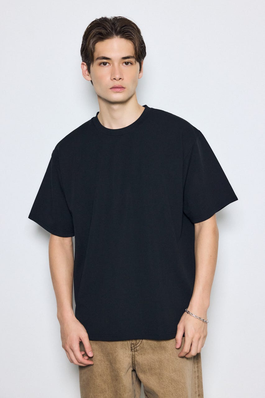 リップル半袖トップス BLK M