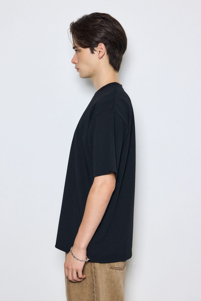 リップル半袖トップス BLK M
