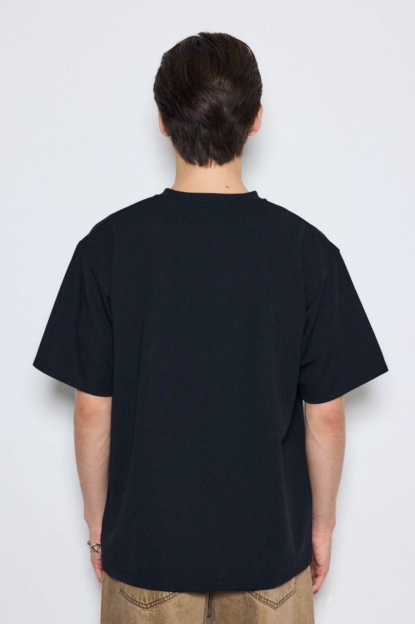 リップル半袖トップス BLK M