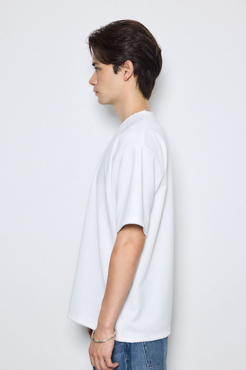 リップル半袖トップス WHT M
