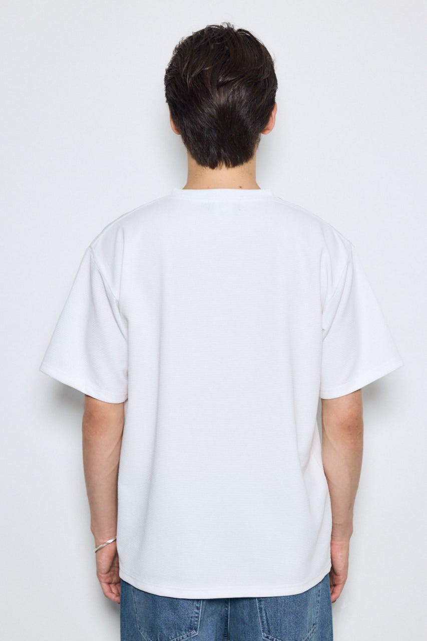 リップル半袖トップス WHT M