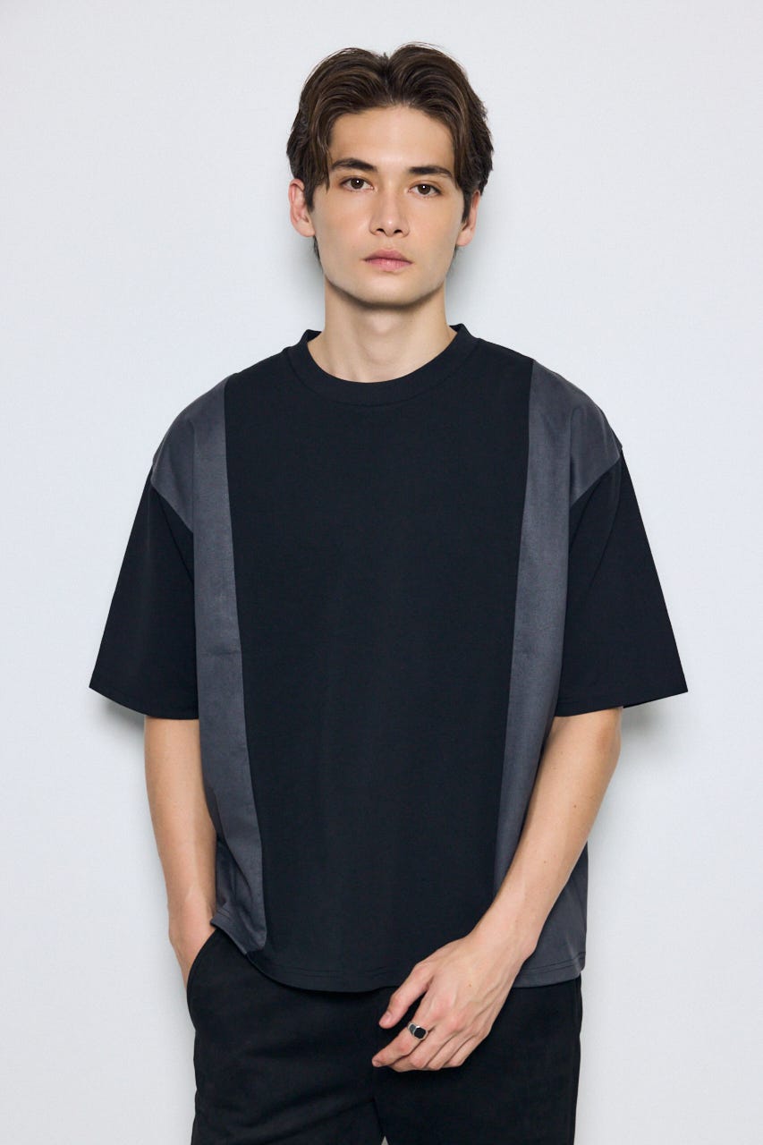 deveaux スエードTシャツ　サイズ:2 AZUL BY MOUSSY | 異素材フェイクスエードトップス (Tシャツ