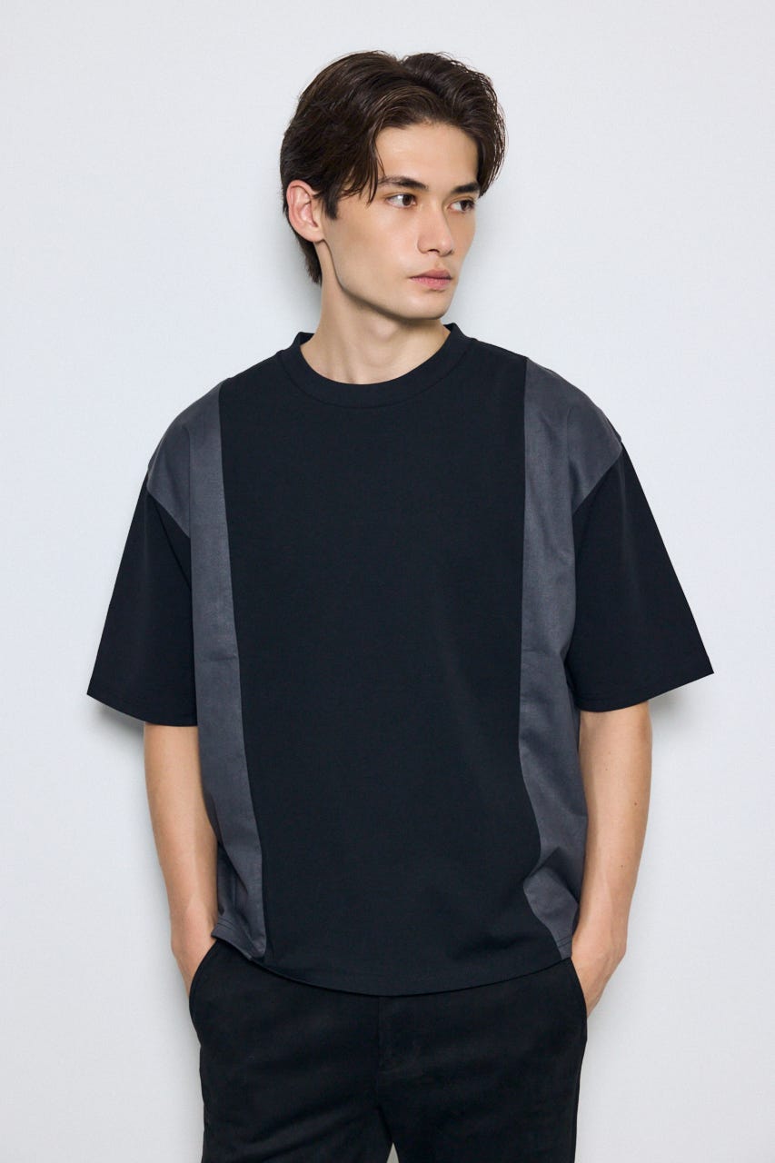 異素材フェイクスエードトップス BLK L