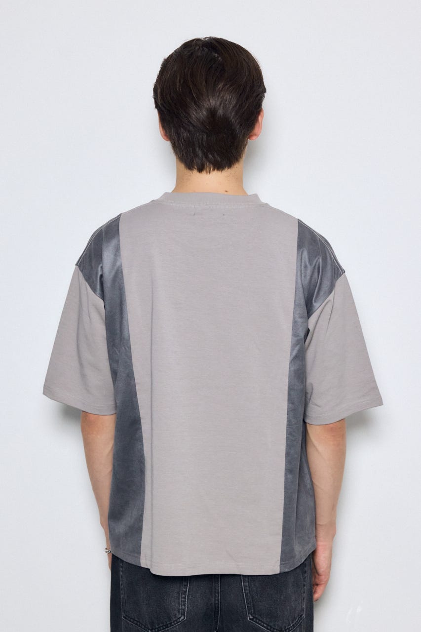異素材フェイクスエードトップス L/GRY M