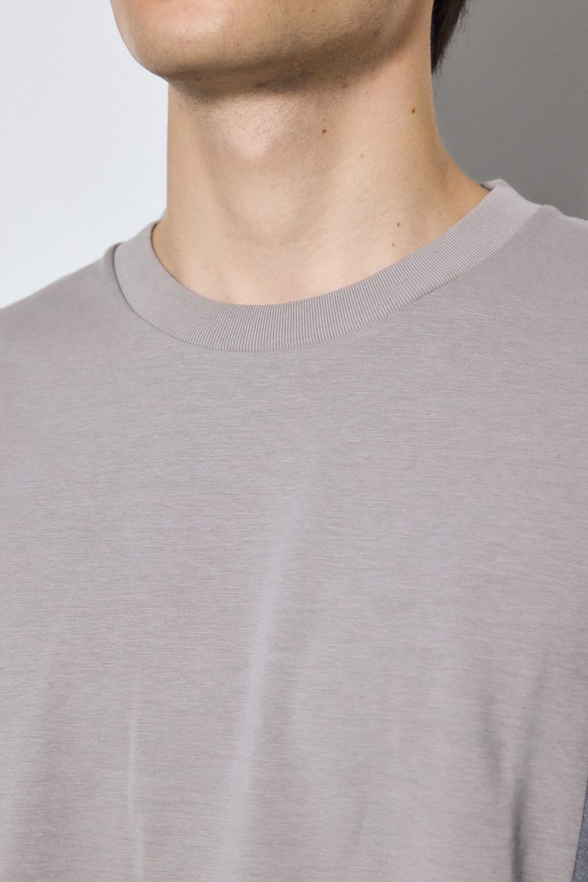 異素材フェイクスエードトップス L/GRY M