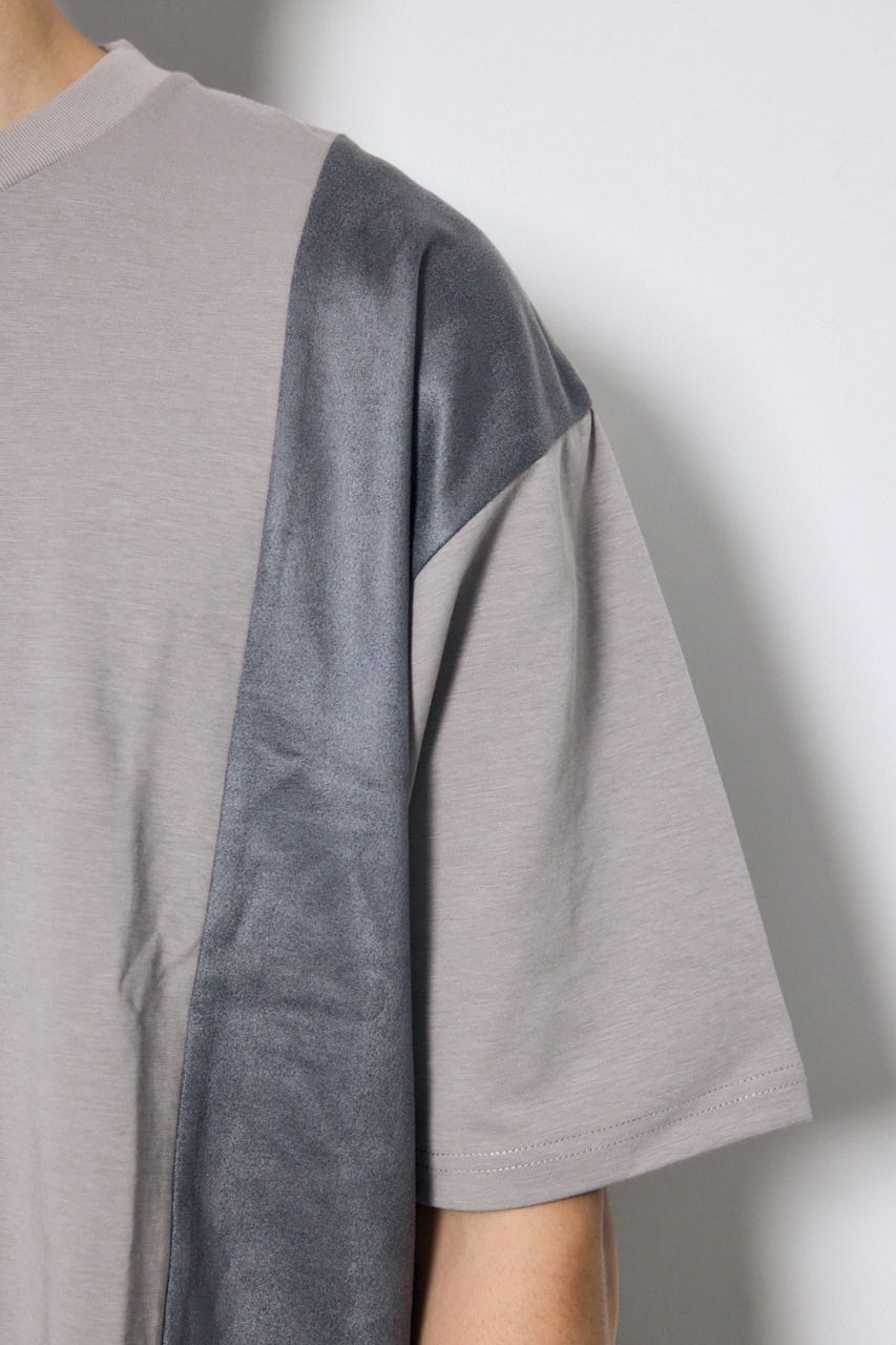 異素材フェイクスエードトップス L/GRY M