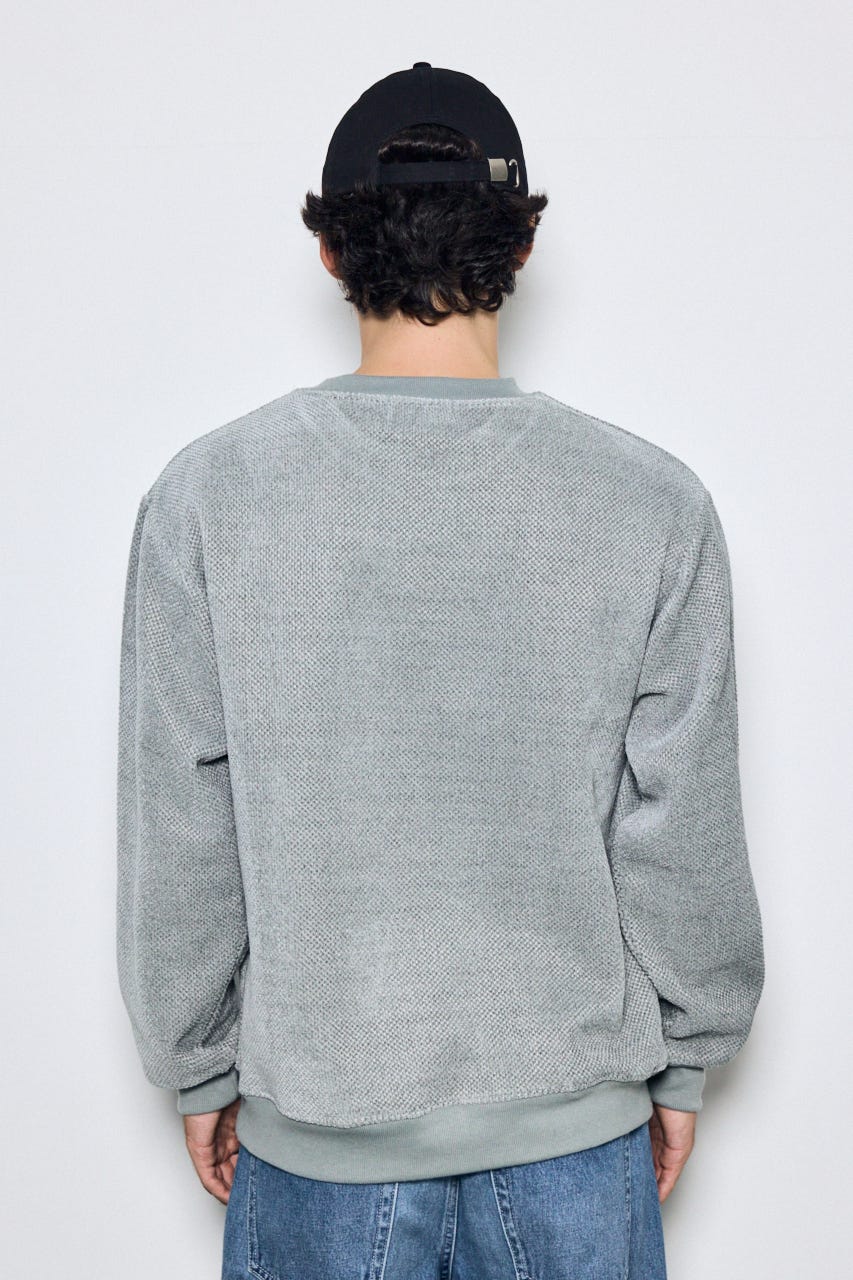 モールカットソー長袖トップス GRY L