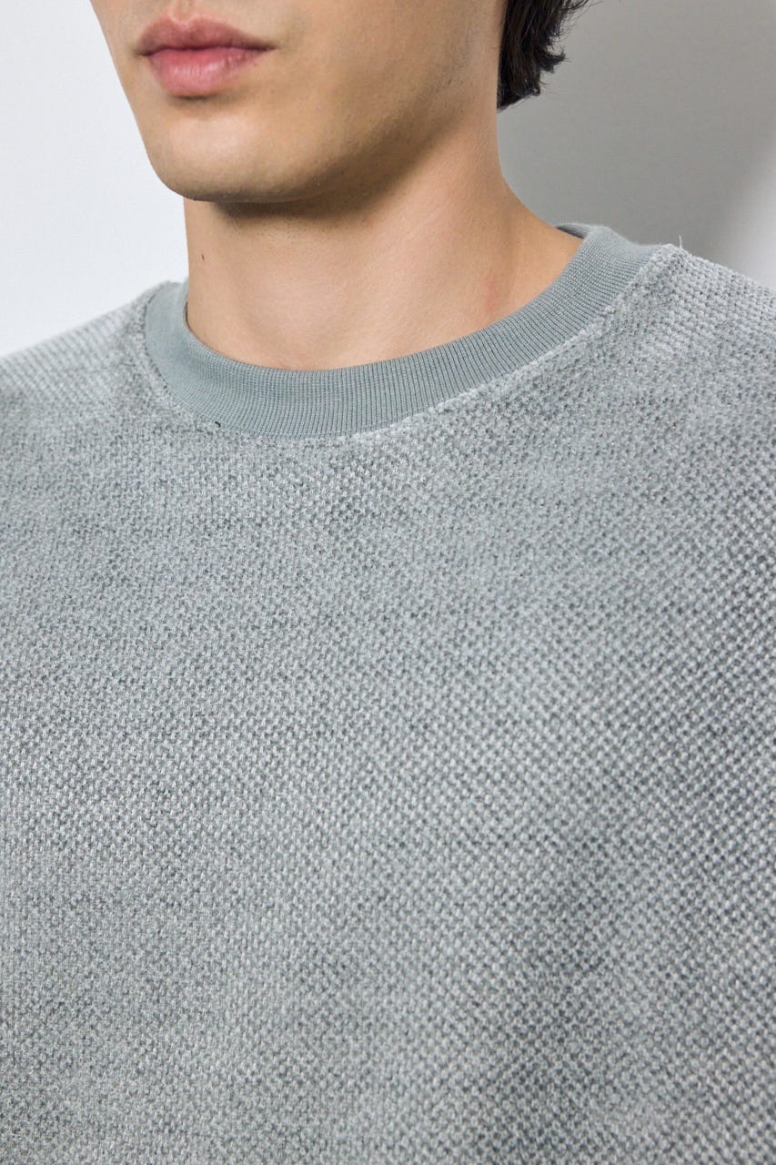 モールカットソー長袖トップス GRY L
