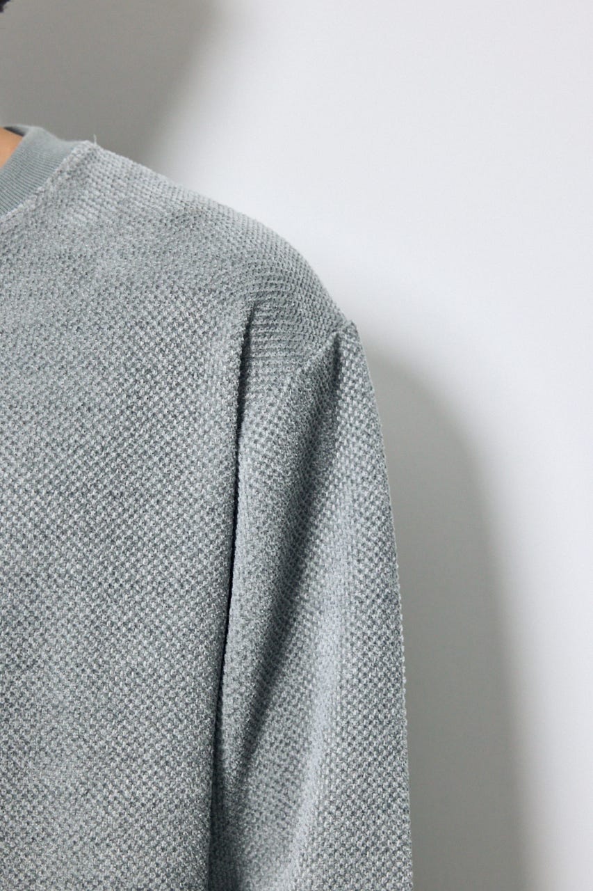 モールカットソー長袖トップス GRY L