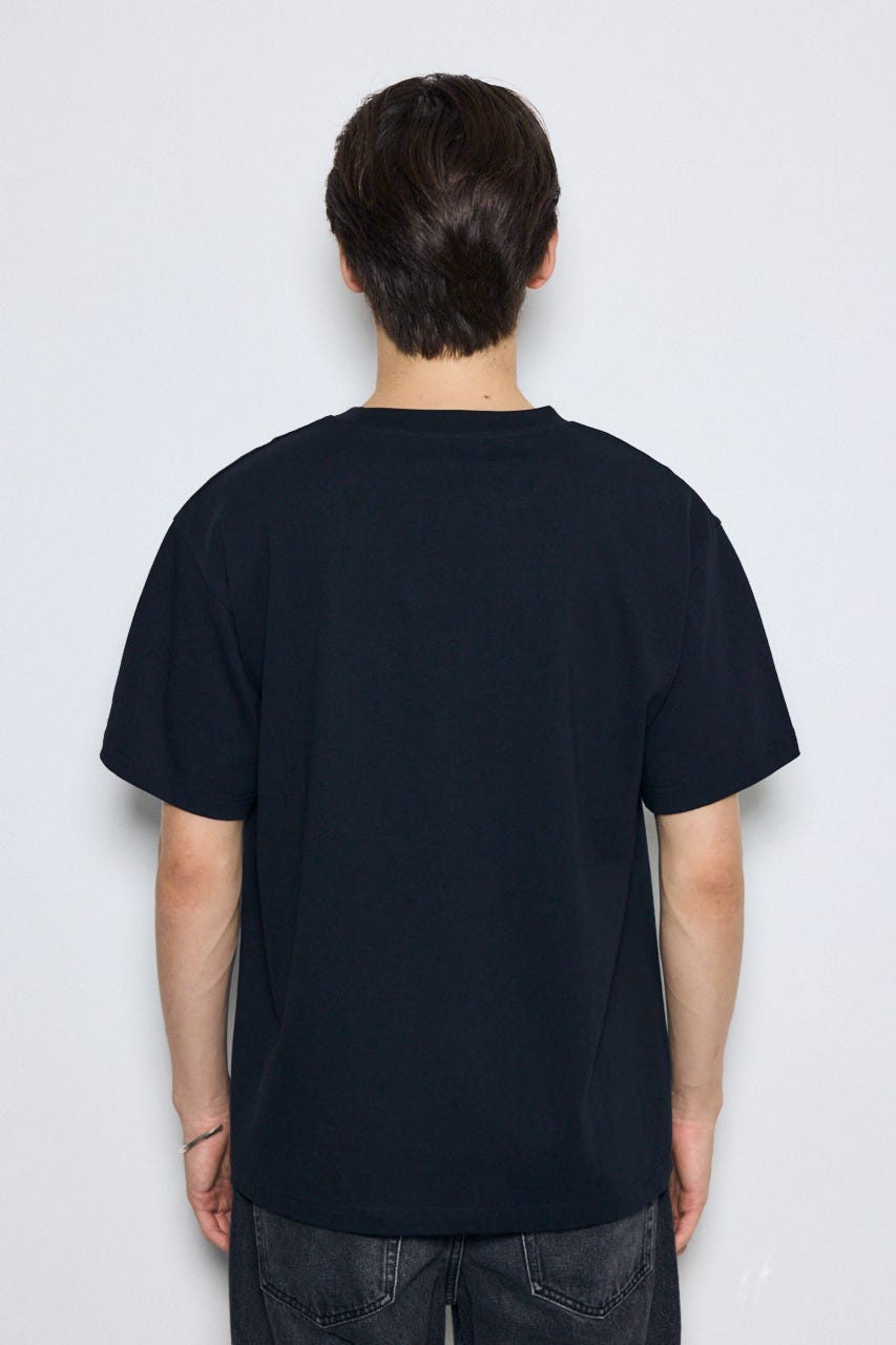フォトプリント半袖TEE BLK L
