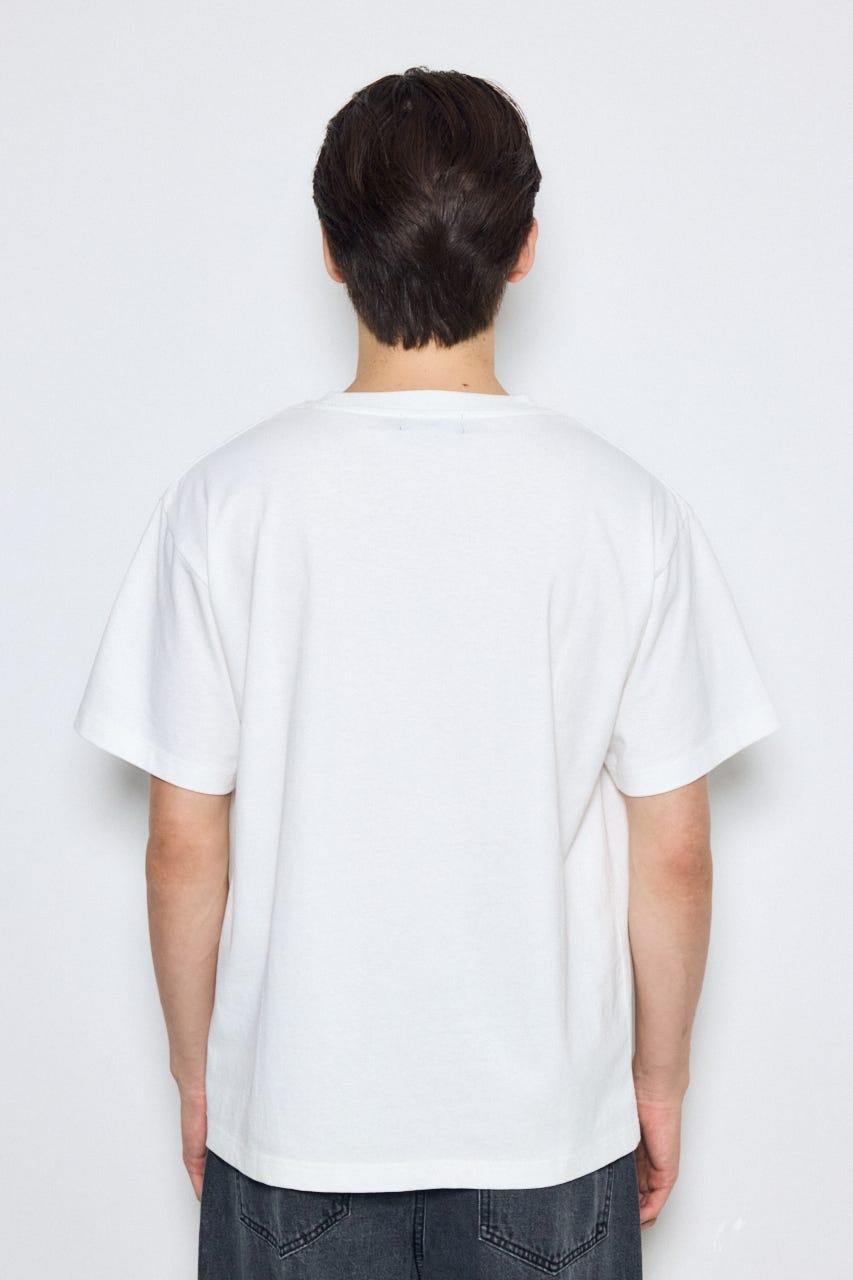 フォトプリント半袖TEE WHT L