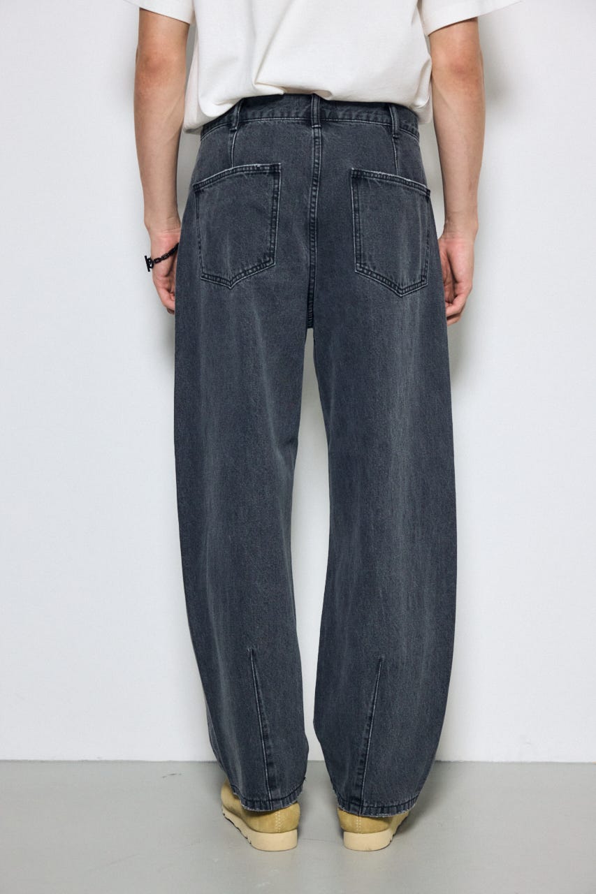 カラーデニムパンツ L/BLK L