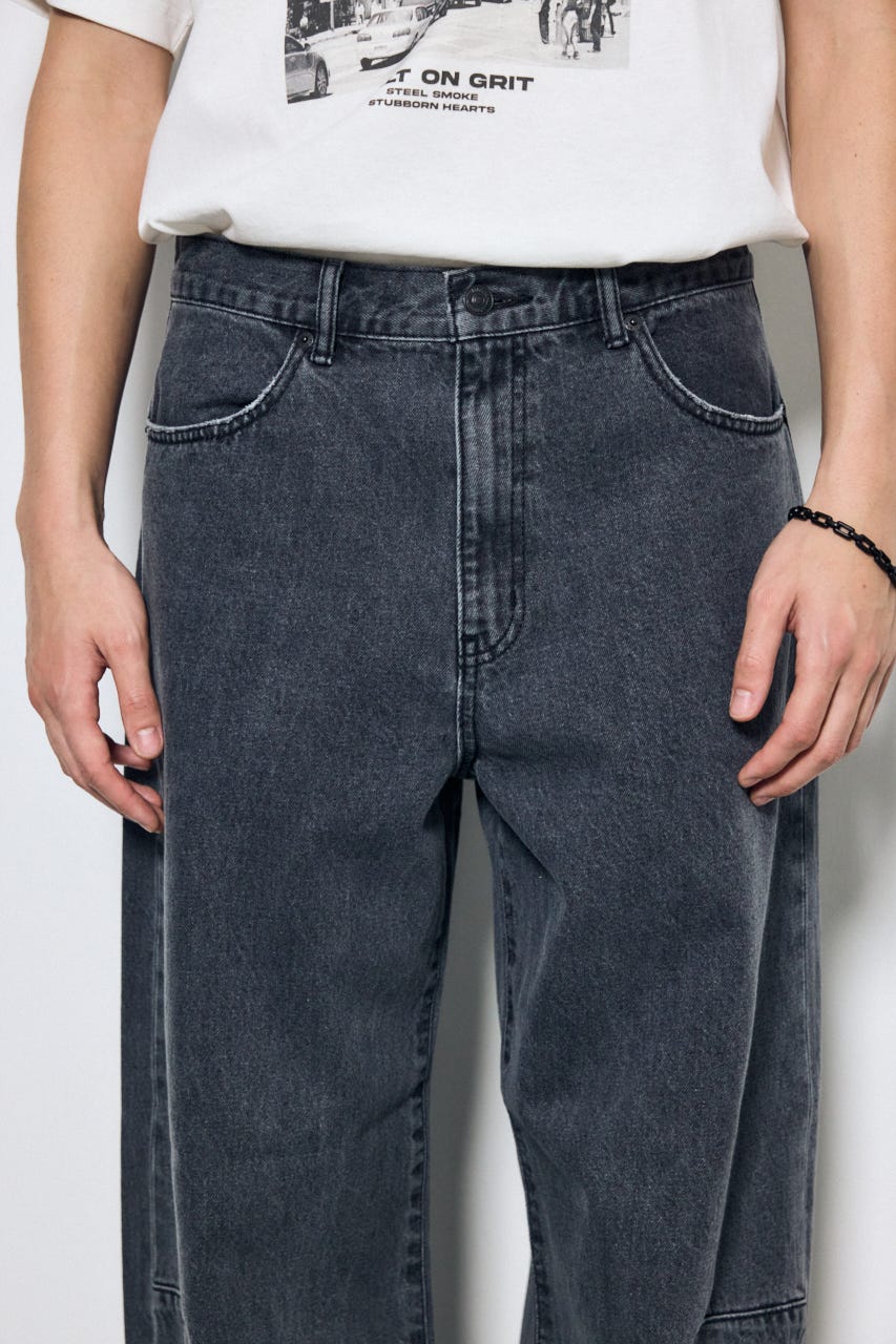 カラーデニムパンツ L/BLK L