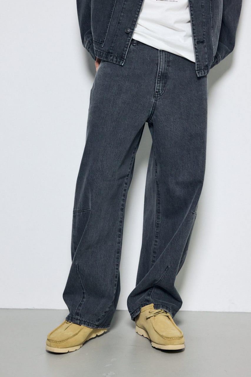 カラーデニムパンツ L/BLK L
