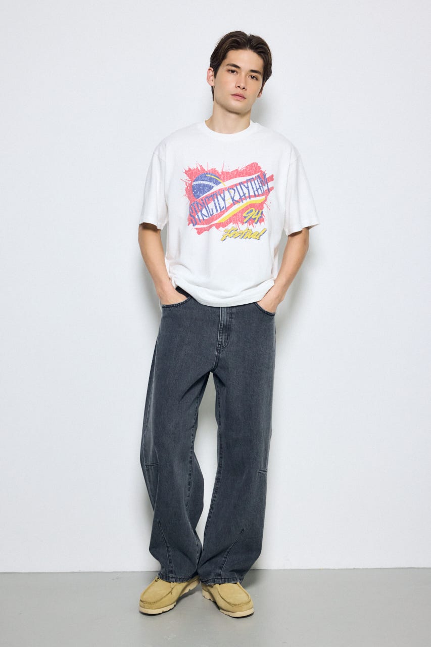 カラーデニムパンツ L/BLK L