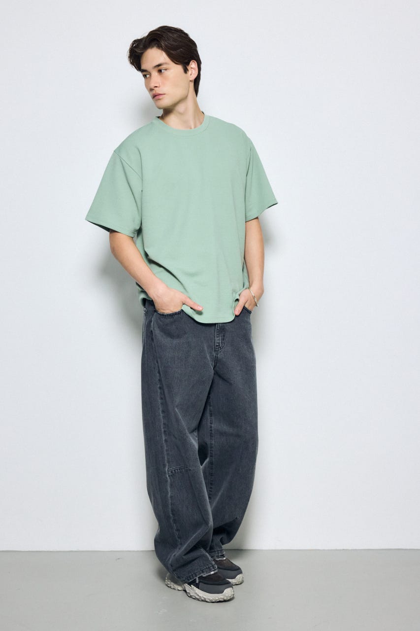 カラーデニムパンツ L/BLK L