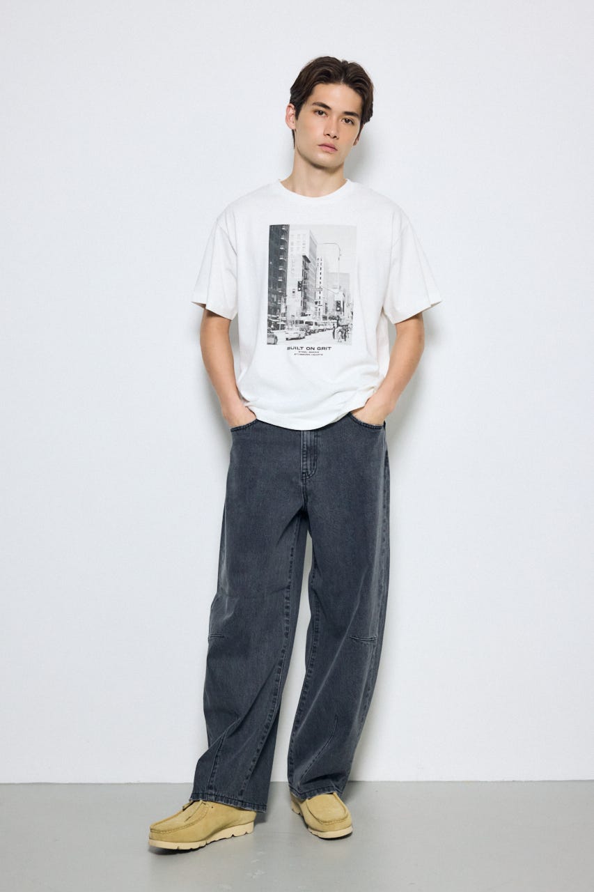 カラーデニムパンツ L/BLK L
