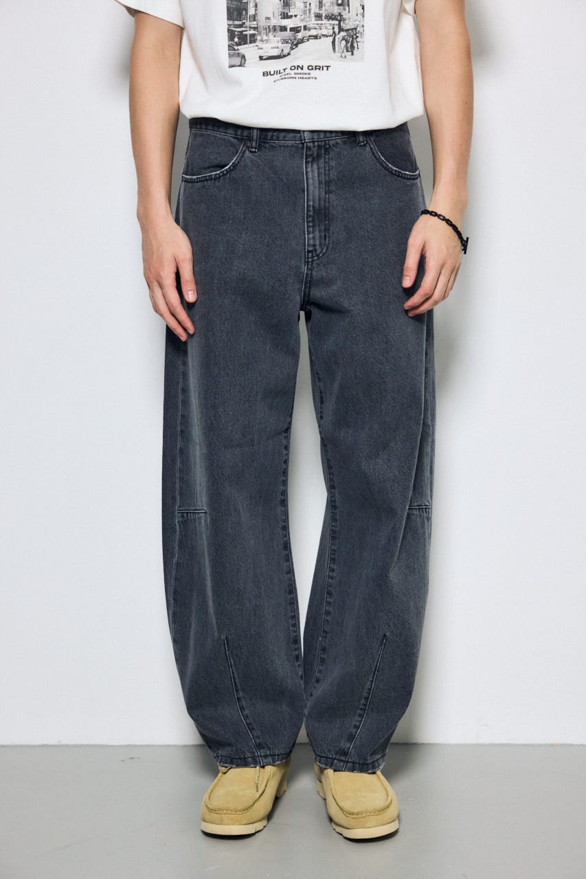 カラーデニムパンツ L/BLK L