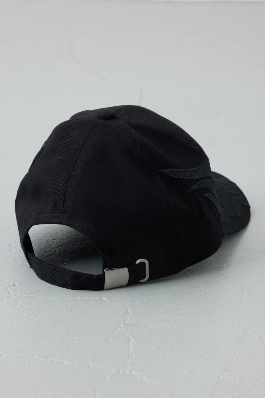 ファイア刺繍キャップ BLK FREE