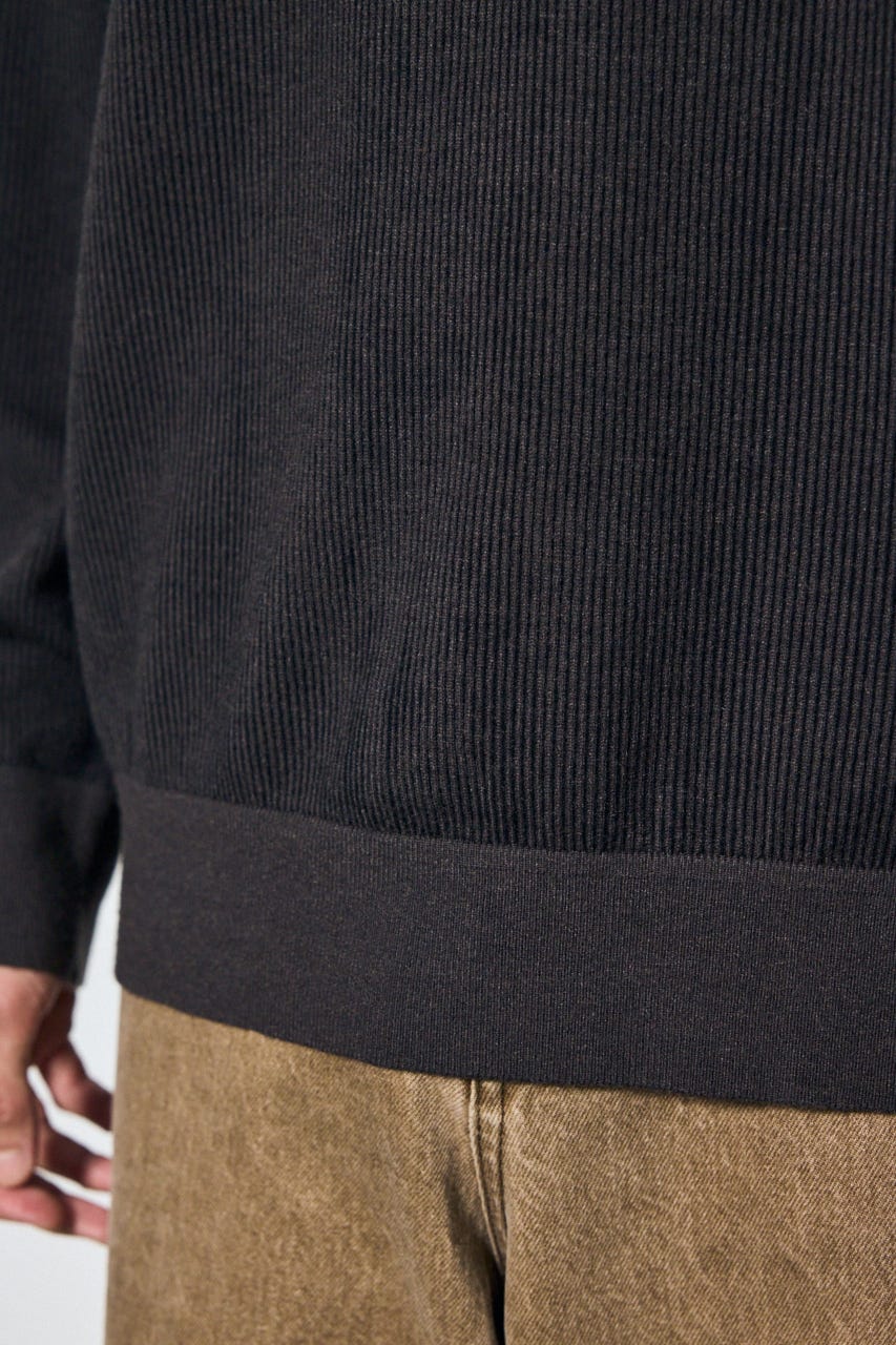 ストライプロゴニットトップス 柄BLK L