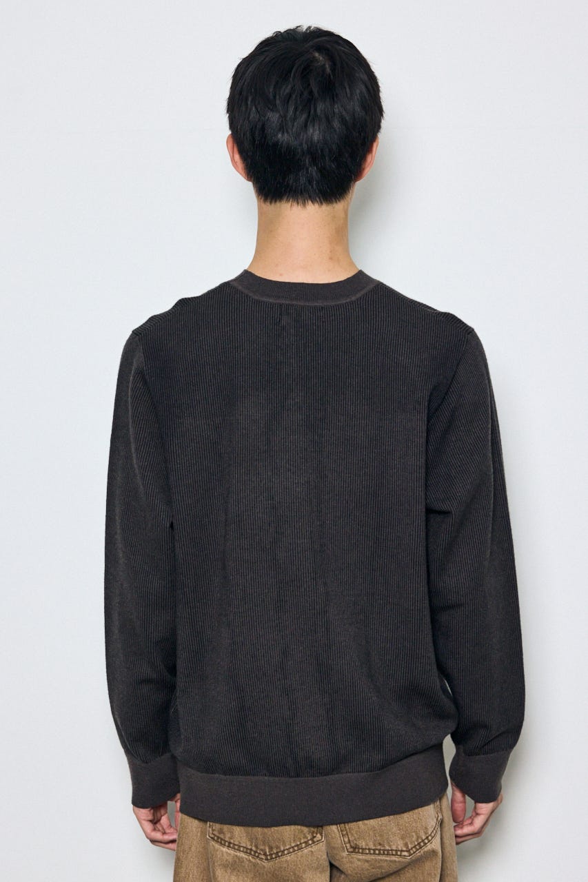 ストライプロゴニットトップス 柄BLK L