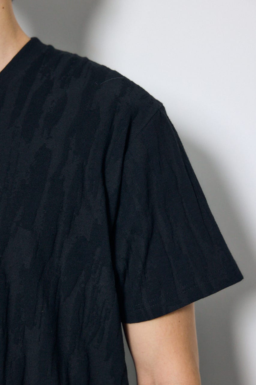 シャドーウェーブV/N半袖トップス BLK L