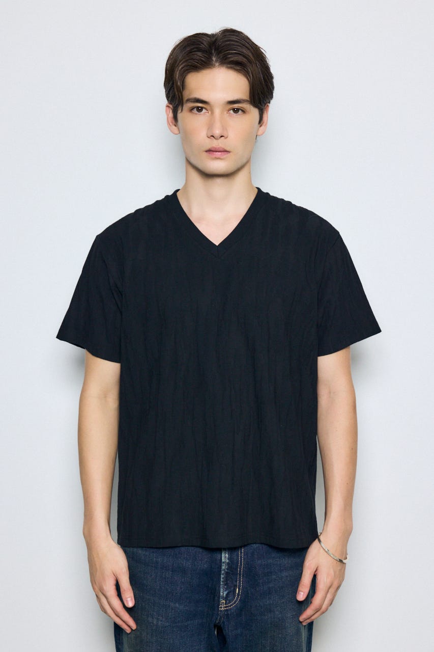 シャドーウェーブV/N半袖トップス BLK L