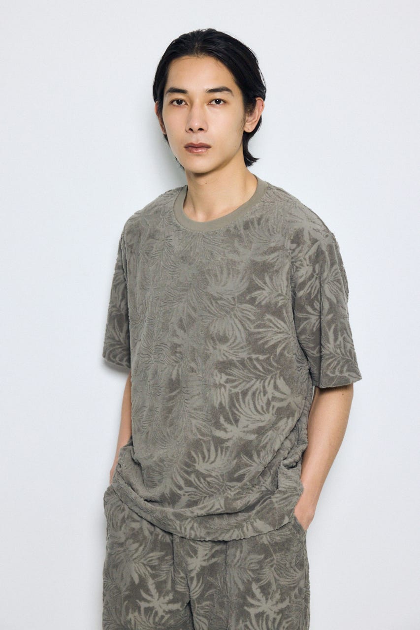 AZUL BY MOUSSY | ボタニカルパイルトップス (Tシャツ・カットソー