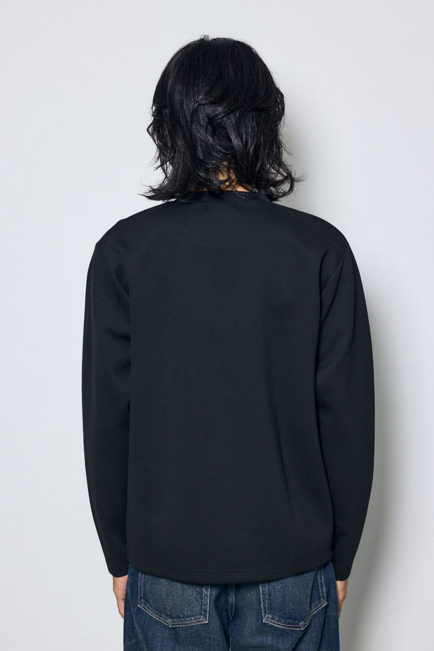ネックロゴジャガードトップス BLK M