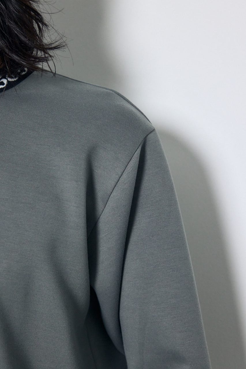 ネックロゴジャガードトップス GRY M
